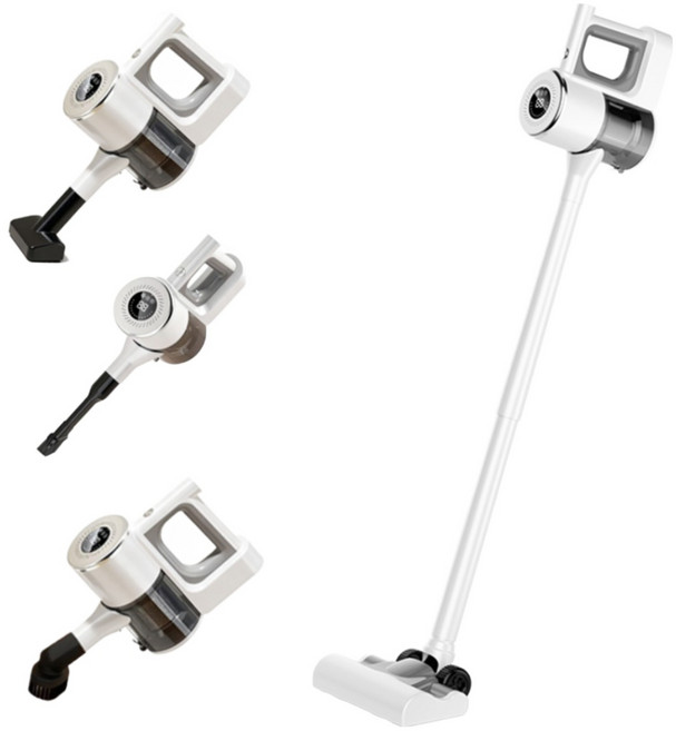 SmartGo 다용도 무선 청소기 핸디 청소기 흡입력이 강한 16000pa 가정용 휴대용 청소기, 화이트