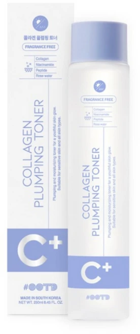 #오오티디뷰티 콜라겐 플럼핑 저속노화 영양 리프팅 탄력 토너 250ml, 1개 - 쿠팡