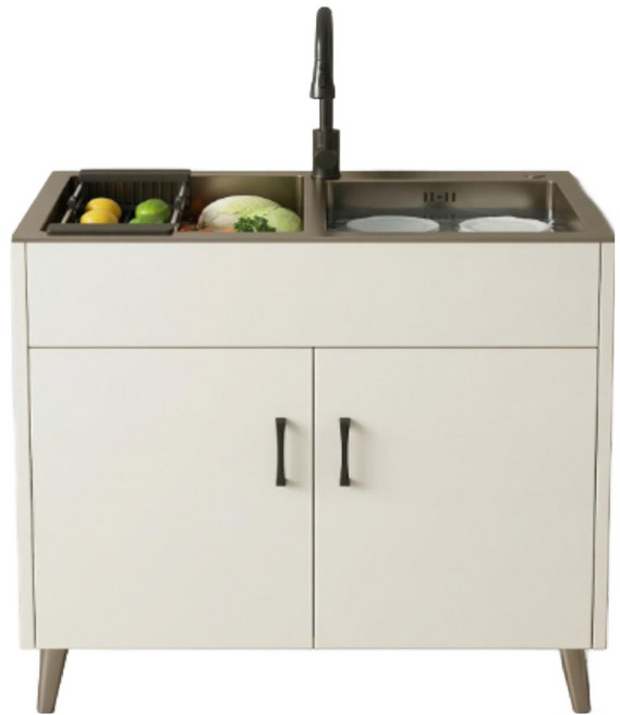 워크싱크 물튐방지 소형싱크대 튼튼한 소형 사무실 탕비실 원룸 모던 인테리어, 1개, 블랙