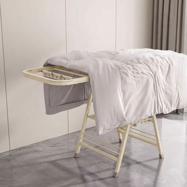 YULEEDS 튼튼한 Y자 접이식 빨래 건조대, 아이보리