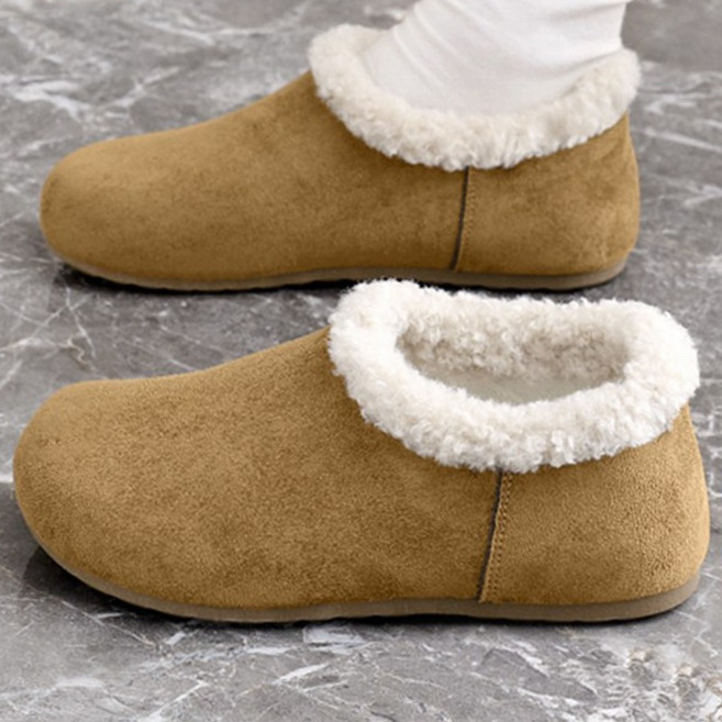 Modern Fashion 여성 트렌디 기모 안감 로퍼 편한 플랫 방한 슈즈 L87