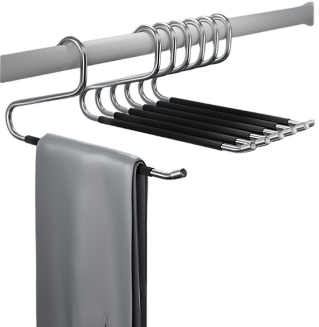 마녀의생활 8mm스 테인리스 논슬립 바지걸이 20P, 1세트, 블랙