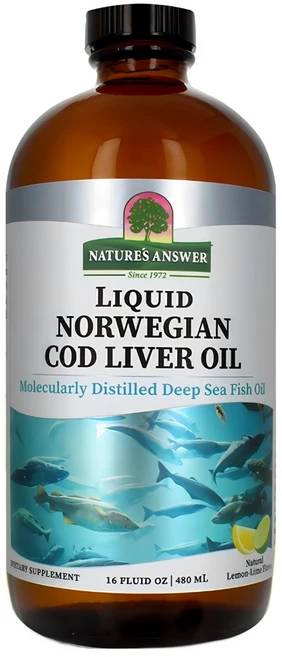 네이쳐스앤서 리퀴드 노르웨지안 코드 리버 오일 내추럴 레몬-라임 플레이버 글루텐 프리, 480ml, 1개 - 쿠팡