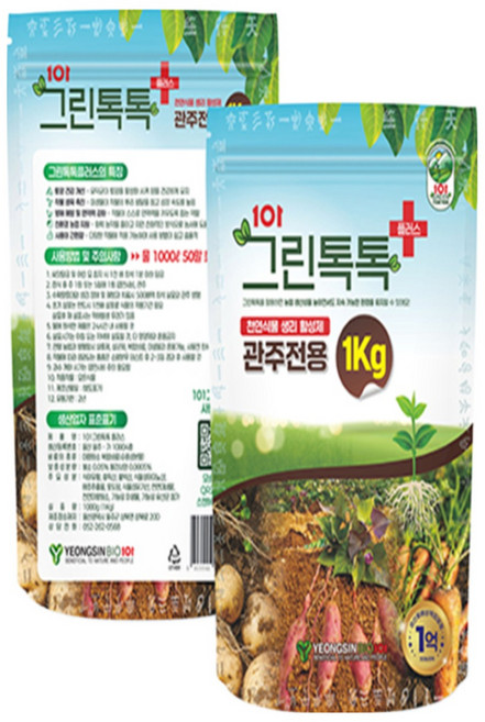 101그린톡톡 관주용 1kg 식물종합영양제 딸기 토마토 참외 고추 블루베리 호박 감자 고무마 대추영양제, 1개