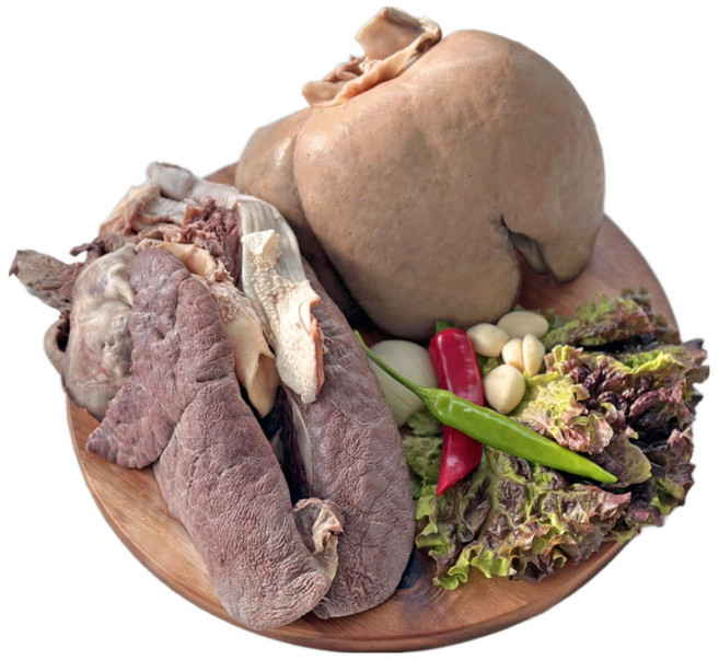 그날돼지 삶은돼지내장 한마리분, 1개, 2kg