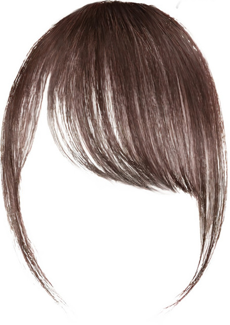 모노픽 가발 볼륨 풍성한 앞머리 원클릭 부분가발 헤어피스+꼬리빗세트, 딥브라운, 1개