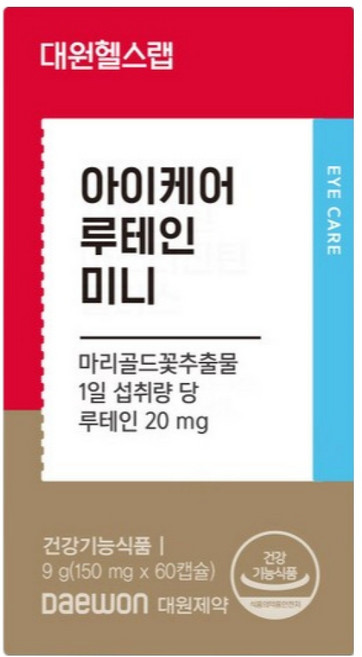 [본사직영] 대원제약 대원헬스 아이케어 루테인 미니, 3개, 60정