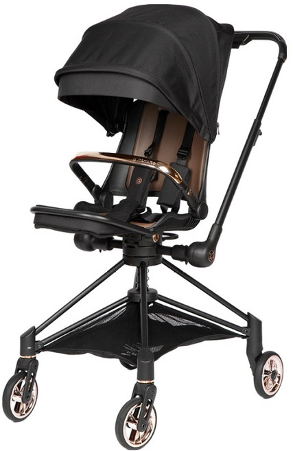 마마루 지아 회전형 휴대용유모차 양대면 신생아 휴대용유모차, 그레이&로즈골드