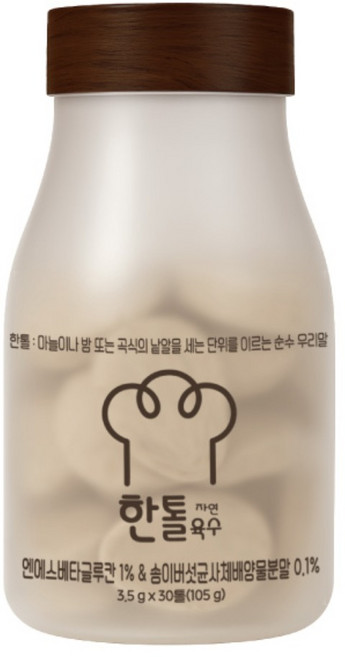 한톨 육수 코인타입 송이버섯 베타글루칸이 함유된 만능자연육수, 5개, 105g