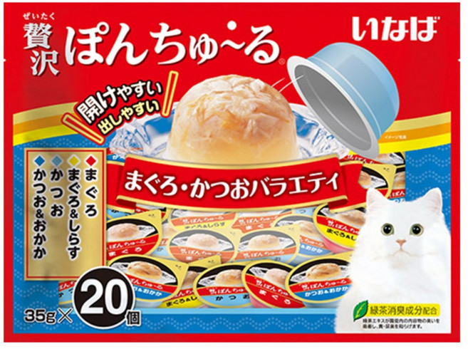 이나바 고양이 제이타크 퐁츄르 간식, 참치&가다랑어 버라이어티 (TSC-116), 700g, 2개