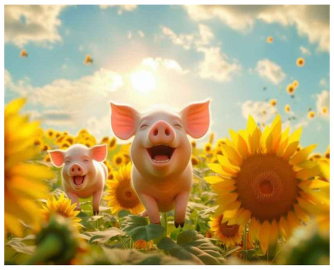 [듀얼라이프] 해바라기 꽃밭의 돼지가족 - 캔버스형 40x50 듀얼라이프 보석십자수 DIY 취미 다이아몬드 페인팅, 1개, 단품