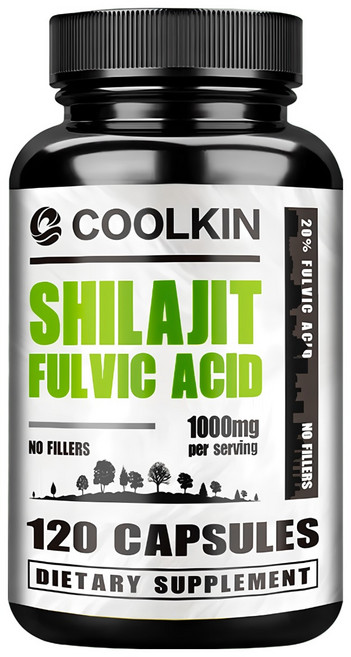 천연 실라짓 추출물 풀빅산 20% 고함량 에너지 부스팅 면역력 강화 신진대사 촉진 남성 건강 항산화 피로 회복 순수 식물성 캡슐 NON-GMO 글루텐 프리, 1개, 60정