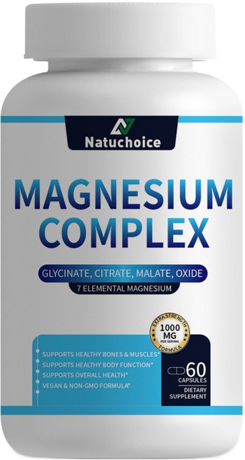 마그네슘 글리시네이트 1000mg 마그네슘 추천 베지 캡슐 마그네슘 영양제 근육 수면 지원 스트레스 완화 영양 캡슐 데일리 식이 영양 보충, 3개, 60회분