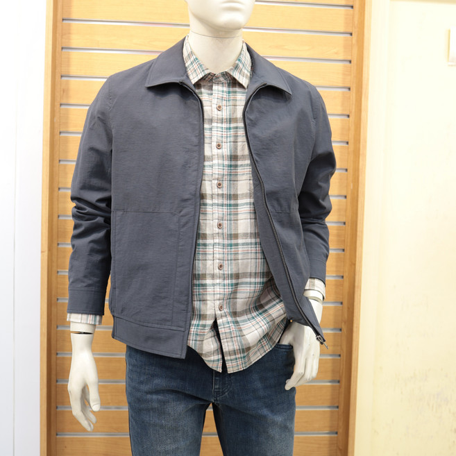 [INDIAN] 면 린넨혼방 평에리 점퍼 MIU CL6S2161