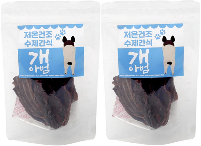 개아범 저온건조 강아지 수제간식 캥거루 고기 육포, 2개, 50g, 캥거루육포
