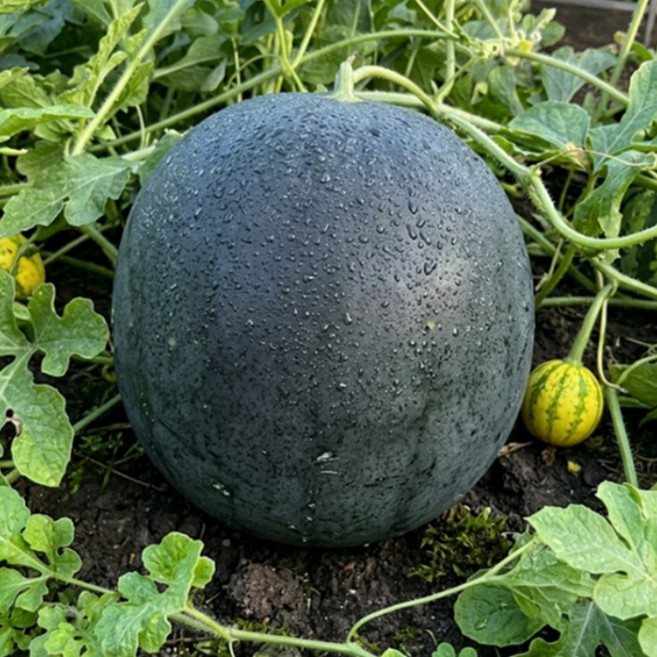 [명품 프리미엄] 산지직송 꿀브릭스 진주 흑수박, 1개, 4kg