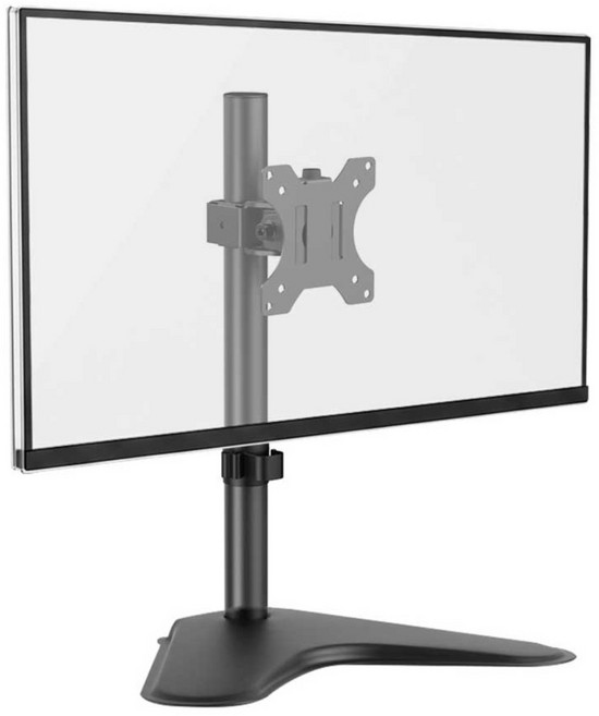 마운트뷰 싱글 상하수직 모니터암 거치대 MV12-T01 스탠드형 27인치 32인치, 블랙 [BOM2095], 1개