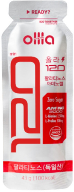 올라 120 팔라티노스 하이드로 아미노젤 자몽 제로슈거 에너지젤 러닝 마라톤 사이클, 21개, 43g