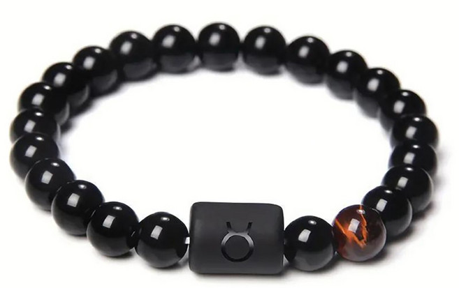 이레오몰 별자리 팔찌 오닉스 호안석 천연 원석 L-0021