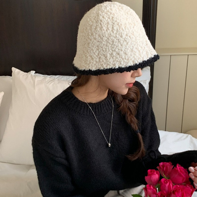 트랜드락 니트 버킷햇 벙거지