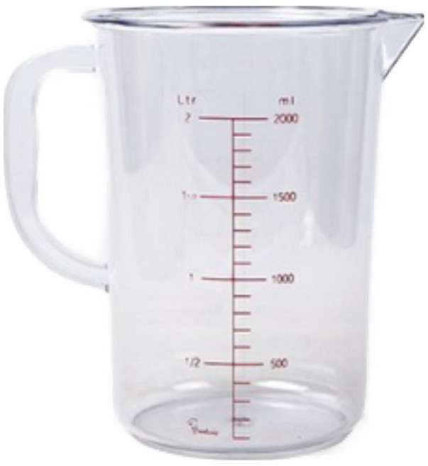 pc 계량컵 폴리카보네이트 계량컵, 1개, 2000ml