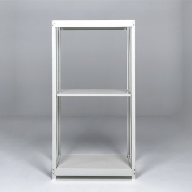 부원진열장 경량랙 조립식 무볼트 철제 선반, 화이트-독립형, 3단
