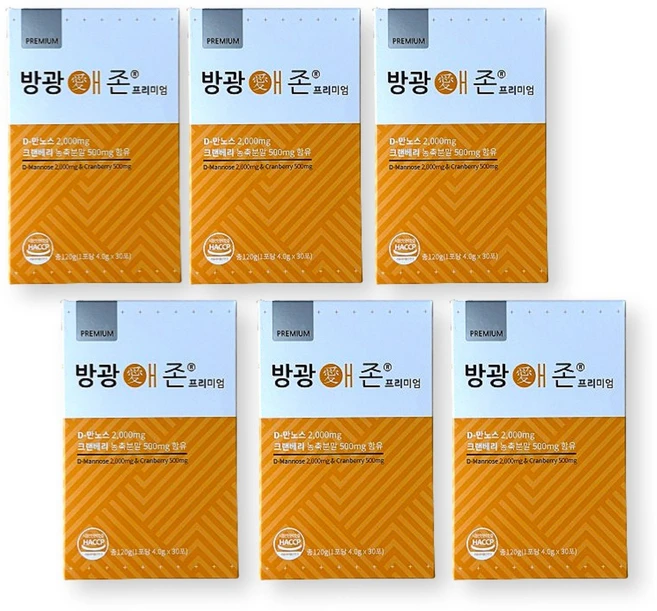 방광애존 프리미엄 크랜베리 D-만노스 30포(1박스), 8박스, 30회분 - 쿠팡