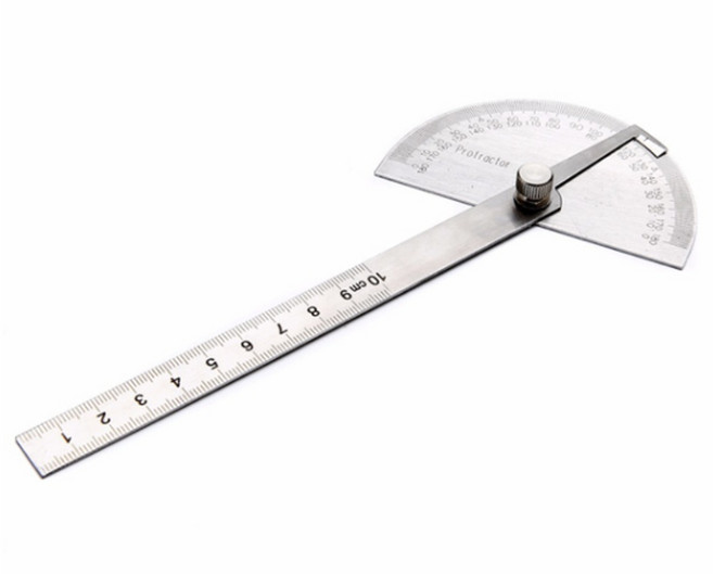 각도기 분도기 스틸자 목공자 직자 쇠자 스테인레스자, 1개