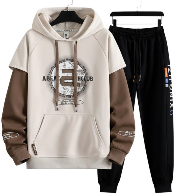 도쿠맨 빅사이즈 봄가을 남성 후드티 바지세트 4XL~8XL