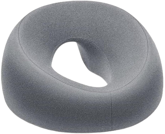 Topsun 마사지 베개 미용실 누워 베개 미용 침대 특수 베개 마사지 침대 구멍 얼굴 쿠션 침대 메모리 폼, 회색, 1개