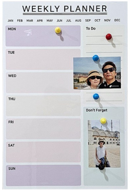 Weekly Planner 붙이는 자석 화이트보드