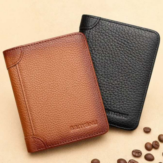 프리미엄 남성 심플 소가죽 반지갑 N2036