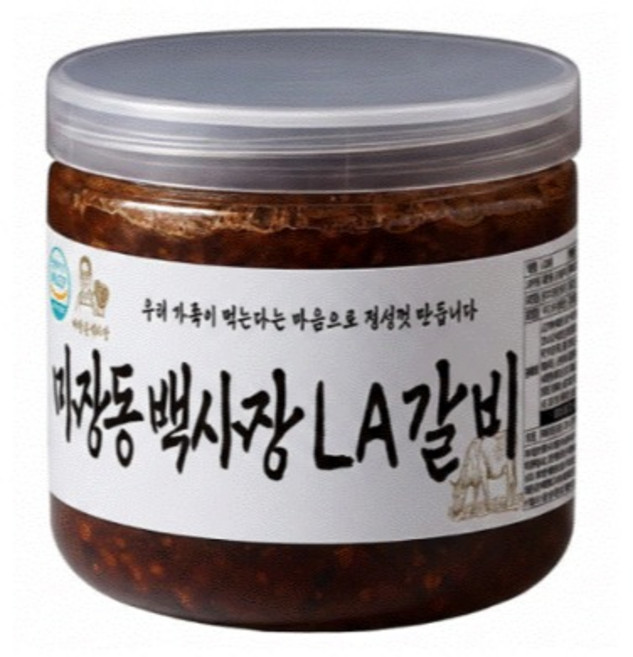 마장동백사장 프리미엄 LA갈비 한입 양념갈비 꽃갈비, 1개, 600g