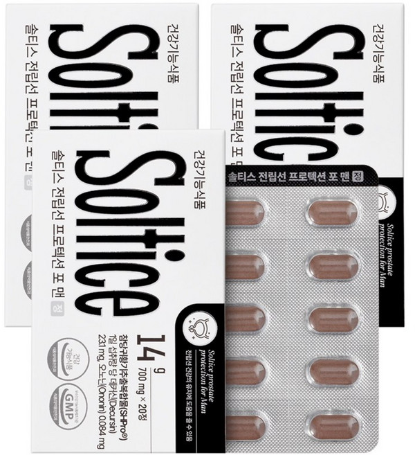 솔티스 전립선 프로텍션 포 맨 700mg, 3박스, 20정