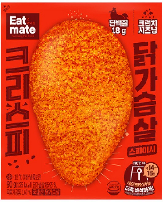 [랭킹닭컴] 잇메이트 크리스피 닭가슴살 스파이시, 90g, 20개