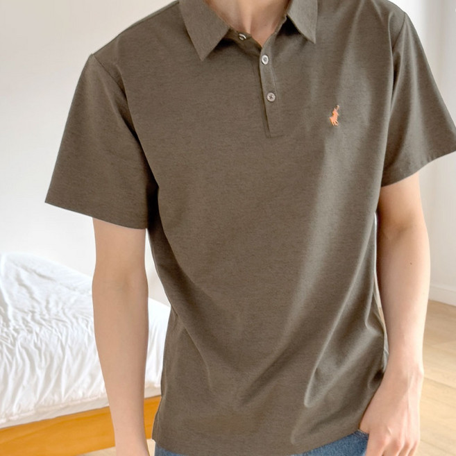 [빅히트 패션] 남성 카라 반팔 티셔츠 아이스 냉감 기능성 흡습속건