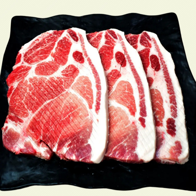 (내일도착) 미트컷 왕목살(목전지) 구이용, 1kg, 4개