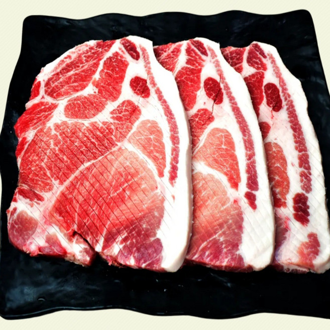 (내일도착) 미트컷 왕목살(목전지) 구이용, 1kg, 2개