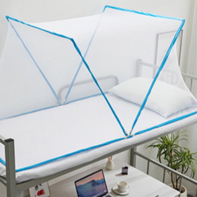 리파니 거실 침실 숙소 접이식 원터치 모기장, 블루