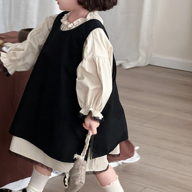 여아 원피스+블라우스 세트 드레스 하객룩 등원룩