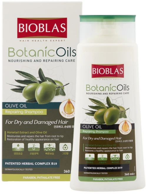[Bioblas]비오블라스 보타닉오일 샴푸(360ml) 모발영양 4가지 솔루션 염색모발 손상모 스트레스탈모 천연성분, 1개, 비오블라스 올리브 샴푸, 360ml - 쿠팡