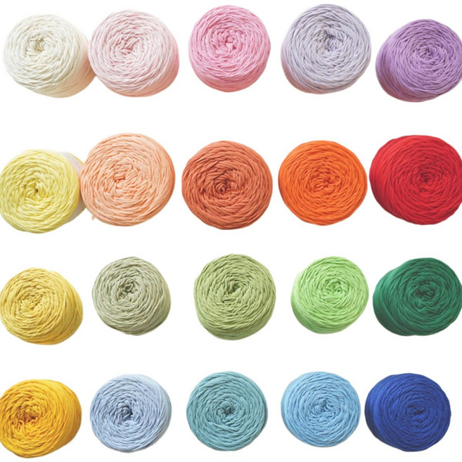 순면 마크라메실 1.5mm 튜브사 가방 뜨개실 체이니 코튼 100g, 1개, 17.블루