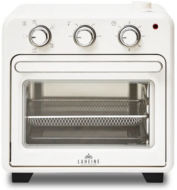 라헨느 상하열선 스텐 오븐형 에어프라이어 스팀 16리터 대용량, 다이얼 크림화이트