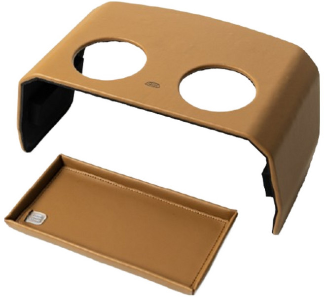 이지스 팰리세이드 LX3 7인승 차량용 컵홀더 가죽 자동차 콘솔박스 트레이, 팰리브라운(디올뉴 팰리세이드전용), 1개