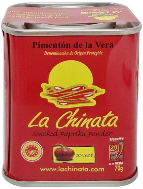 스페인 라치나타 LA CHINATA SWEET SMOKED PAPRIKA 스위트 훈제 파프리카 가루, 70g, 1개