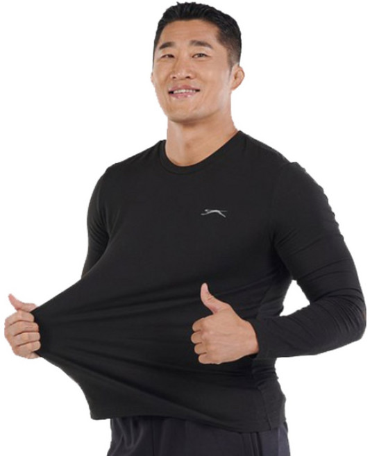 김동현 슬레진저 기능성 기모 티셔츠 히트텍 겨울작업복 보온 라운드 S24UR9105