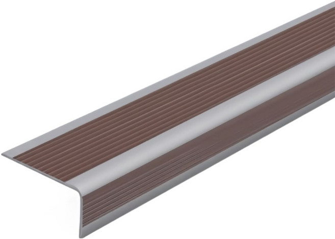 스내피 PVC 계단 모서리 미끄럼방지 패드, 브라운, 4개