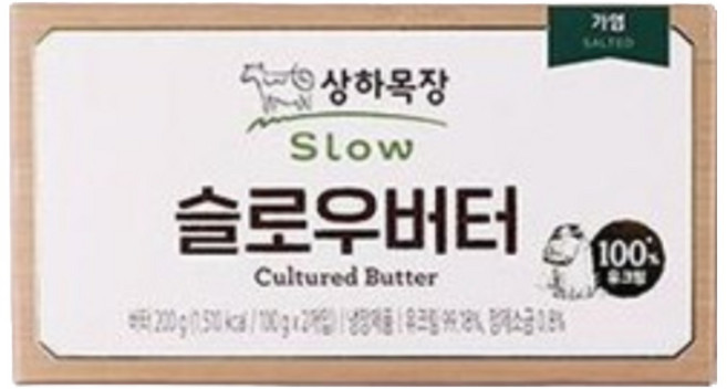 상하목장 슬로우버터 가염 200g 수량선택, 1개