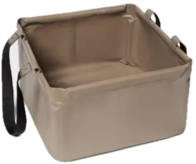 반센트 폴딩 설거지통 접이식 캠핑 워시버킷 다용도 세차 족욕 겸용 물통, 브라운