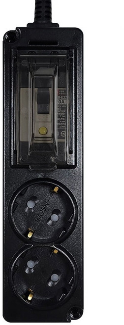 탭앤탭 고용량 멀티탭 4000W 에어컨 건조기 세탁기 대형가전 배선차단/누전차단 2구/3구 블랙, 1개, 누전 차단 2구 블랙, 3m